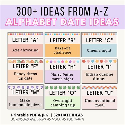 130 Alphabet Date Ideas for Your Next ABC Date。